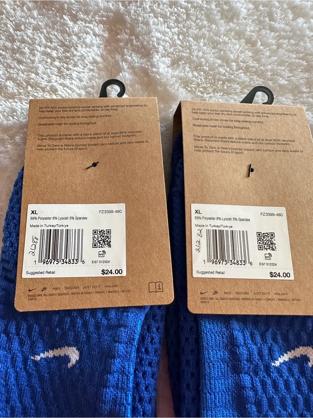 Blue Nike Unicorn Socks